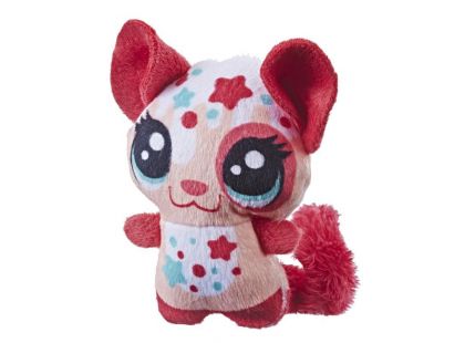 Hasbro Littlest Pet Shop Plyšové zvířatko ukryté v pitíčku tmavě růžový