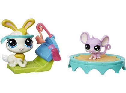 Hasbro Littlest Pet Shop Tematický set se 2 zvířátky Fitness