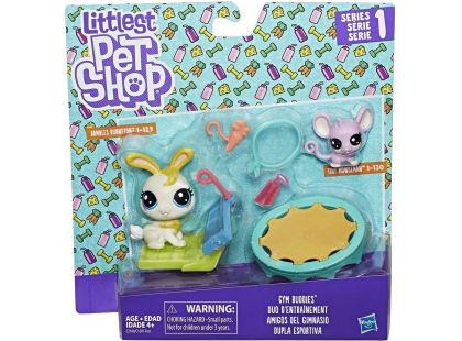 Hasbro Littlest Pet Shop Tematický set se 2 zvířátky Fitness