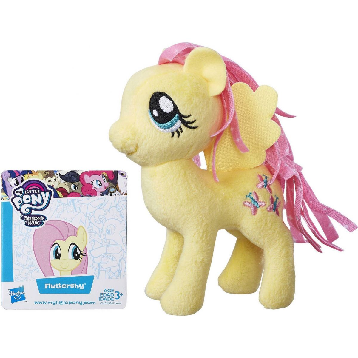Hasbro My Little Pony plyšový poník s potiskem hřívy 12 cm Fluttershy