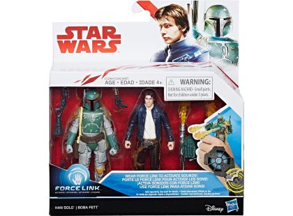 Hasbro Star Wars Force Link Dvě deluxe figurky 9,5 cm Han Solo a Boba Fett