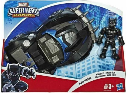 Hasbro Super Heroes figurka a auto s interaktivními prvky Black Panther
