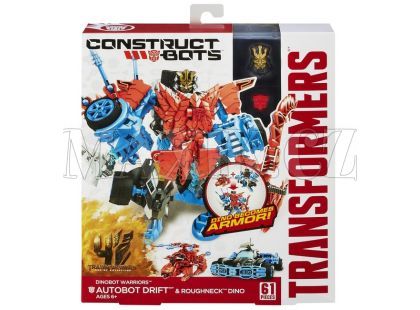Hasbro Transformers 4 Construct Bots Transformer se zvířetem - Autobot Drift a Roughneck Dino