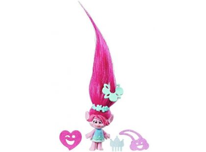 Hasbro Trollové Malá postavička s extra dlouhými vlasy Poppy