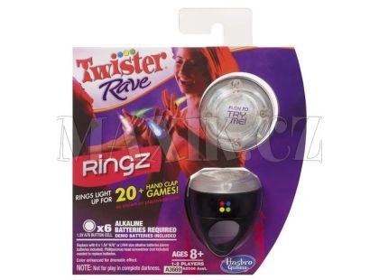 Hasbro Twister Rave Ringz Taneční světelné a barevné prstýnky