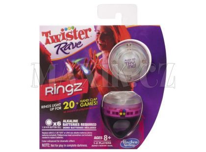 Hasbro Twister Rave Ringz Taneční světelné a barevné prstýnky