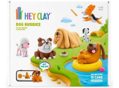 HEY CLAY SET DOG BUDDIES 15PK CEE