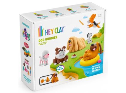 HEY CLAY SET DOG BUDDIES 15PK CEE