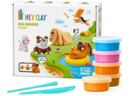 HEY CLAY SET DOG BUDDIES 15PK CEE