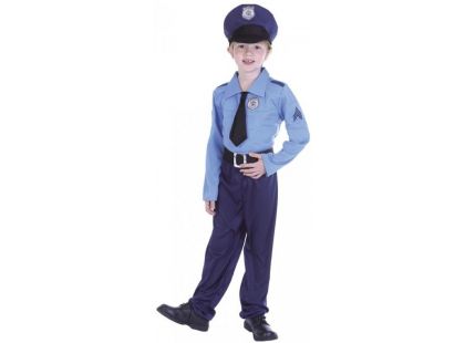 HM Studio Dětský Dětský Dětský kostým policista, 110-120 cm - poškozený obal