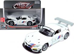 HM Studio kovový model BMW Z4 GT3 1:24 bílé