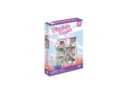 HM Studio Puzzle 3D Dollhouse Pianists Home 105 dílků
