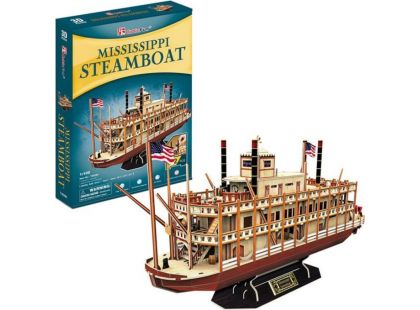 HM Studio Puzzle 3D Mississippi Steamboat - 142 dílků