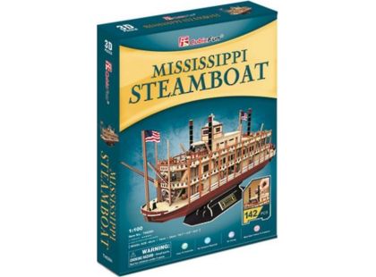 HM Studio Puzzle 3D Mississippi Steamboat - 142 dílků