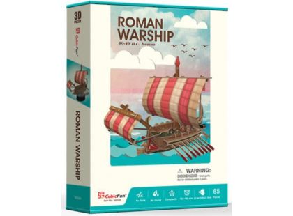 HM Studio Puzzle 3D Roman Warship - 85 dílků