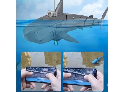 HM Studio RC Žralok 2,4 GHz 0,3 MP Wifi Camera modrý