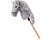 Hobby horse Apollo, šedý kůň na tyči, provázková hříva