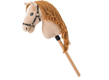 Hobby horse Gracia, béžová klisna na tyči, provázková hříva