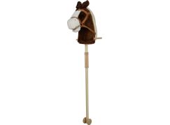 Hobby kůň 95 cm hnědý s kolečky, se zvukem koně