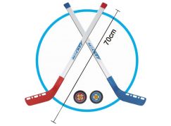 Hokejky s pukem - sada 4ks