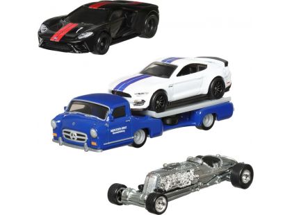 Hot Wheels 3 ks Prémiový angličák s týmovým tahačem odtahovka