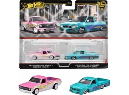 Hot Wheels Angličák Premium 2 ks 1975 Sunny truck a Custom 93 Nissan hardbody