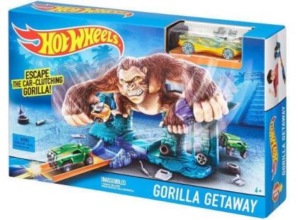 Hot Wheels BGH87 Dráha závodní překážky - Gorilla Getaway
