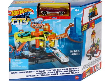 Hot Wheels City centrum města myčka aut