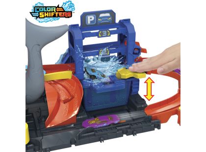 Hot Wheels City Color Reveal automyčka se žralokem - Poškozený obal