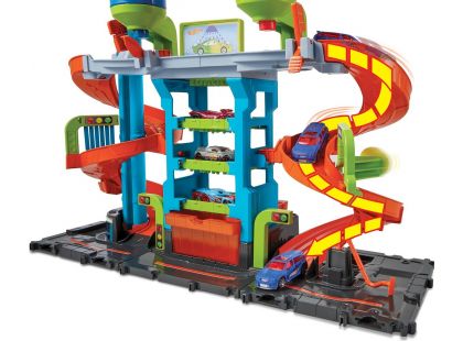 Hot Wheels City Color Shifters automyčka se spirálou - Poškozený obal