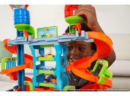 Hot Wheels City Color Shifters automyčka se spirálou - Poškozený obal