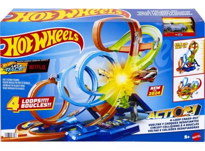 Hot Wheels Dráha se čtyřmi smyčkami