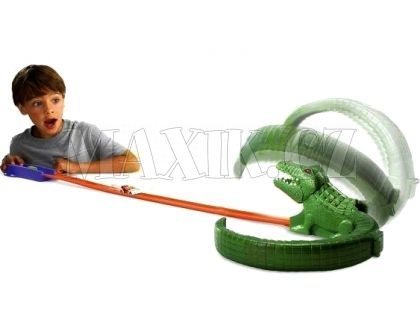 Hot Wheels Dráha s krokodýlem P4373