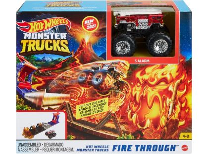 Hot Wheels monster trucks akční herní set Fire Trough