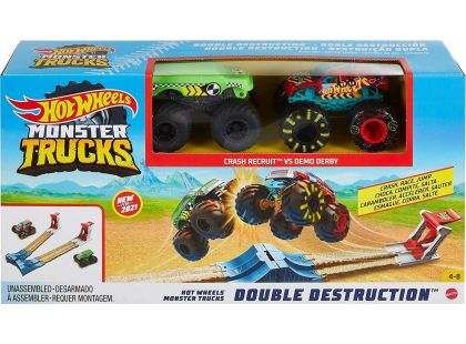 Hot Wheels Monster trucks dvojitá destrukce herní set