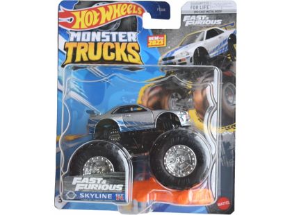 Hot Wheels Monster trucks kaskadérské kousky Fast and Furious Skyline GT R