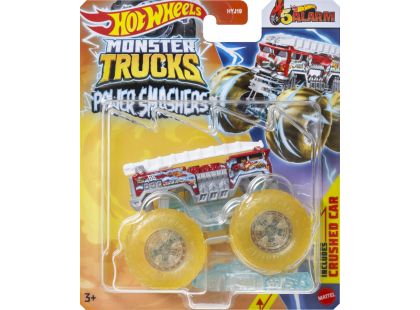 Hot Wheels Monster Trucks Power Smashers truck hasič - žlutá kola