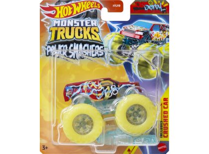 Hot Wheels Monster Trucks Power Smashers truck svítivě žlutá kola