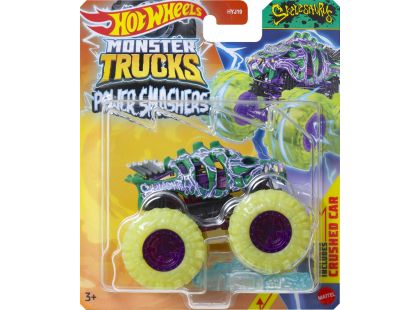 Hot Wheels Monster Trucks Power Smashers truck Skelesaurus - žlutá kola