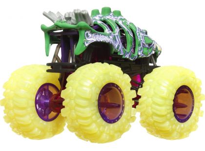 Hot Wheels Monster Trucks Power Smashers truck Skelesaurus - žlutá kola