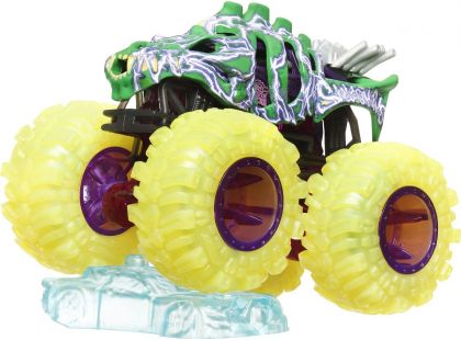 Hot Wheels Monster Trucks Power Smashers truck Skelesaurus - žlutá kola