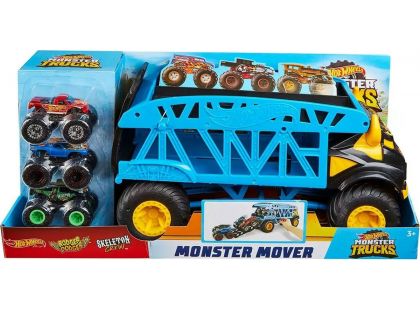 Hot Wheels Monster Trucks přeprava trucků a 3 ks truck