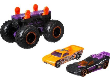 Hot Wheels Monster trucks stvořitel černo-fialový podvozek