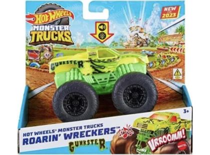 Hot Wheels Monster Trucks svítící a rámusící vrak Gunster