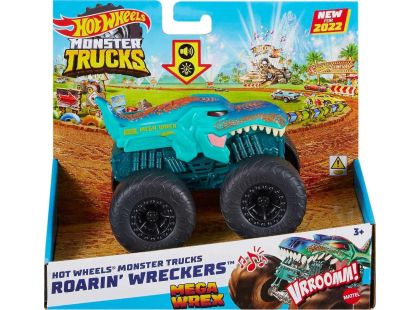 Hot Wheels Monster Trucks svítící a rámusící vrak Mega Wrex