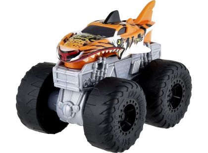 Hot Wheels Monster Trucks svítící a rámusící vrak Tiger Shark