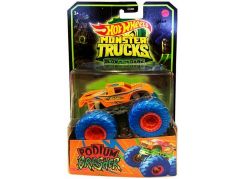 Hot Wheels Monster Trucks svítící ve tmě Podium Crasher oranžová