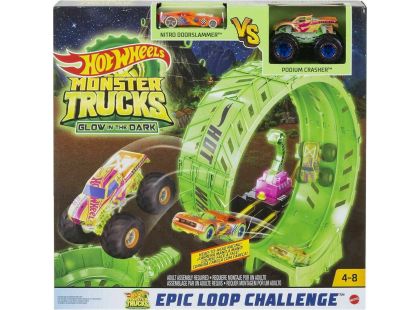 Hot Wheels Monster Trucks svítící ve tmě výzva epické smyčky herní set
