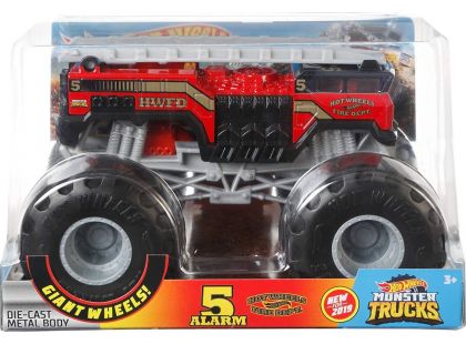 Hot Wheels Monster trucks velký truck 5 Alarm Red