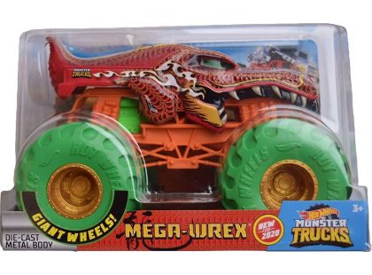 Hot Wheels Monster trucks velký truck Mega-Wrex oranžo-zelený